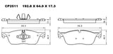 Ceramic Brake Pads CP2511 (DB2511) - Premier Performance Auto Parts | Universal Auto Spares