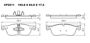 Ceramic Brake Pads CP2511 (DB2511) - Premier Performance Auto Parts | Universal Auto Spares