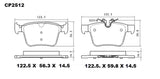 Ceramic Brake Pads CP2512 (DB2512 / CP5072) - Premier Performance Auto Parts | Universal Auto Spares