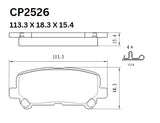 Ceramic Brake Pads CP2526 (DB2526 / CP5037) - Premier Performance Auto Parts | Universal Auto Spares