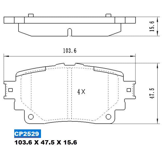 Ceramic Brake Pads CP2529 (DB2529) - Premier Performance Auto Parts