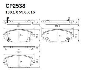 Ceramic DB2538 Brake Pads DB2538 CP2538 - Premier Performance Auto Parts | Universal Auto Spares