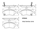 Ceramic Brake Pads CP2542 (DB2542) - Premier Performance Auto Parts | Universal Auto Spares