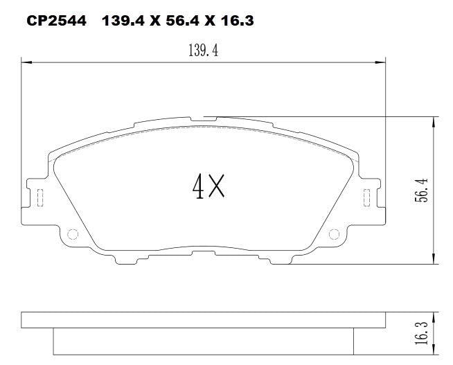 Ceramic Brake Pads CP2544 (DB2544 / CP5053) - Premier Performance Auto Parts
