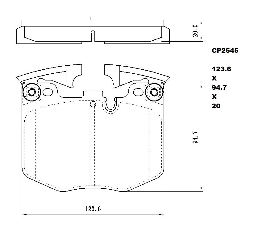 Ceramic Brake Pads CP2545 (DB2545) - Premier Performance Auto Parts | Universal Auto Spares