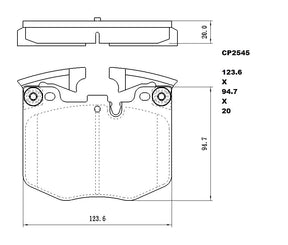 Ceramic Brake Pads CP2545 (DB2545) - Premier Performance Auto Parts | Universal Auto Spares