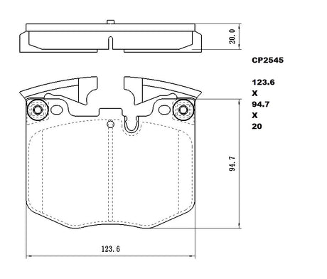 Ceramic Brake Pads CP2545 (DB2545) - Premier Performance Auto Parts | Universal Auto Spares