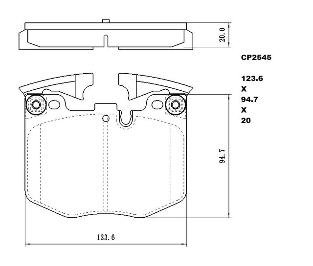 Ceramic Brake Pads CP2545 (DB2545) - Premier Performance Auto Parts | Universal Auto Spares