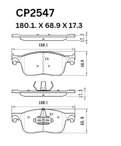 Ceramic Brake Pads CP2547 (DB2547) - Premier Performance Auto Parts | Universal Auto Spares