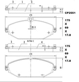 Ceramic Brake Pads CP2551 (DB2551) - Premier Performance Auto Parts | Universal Auto Spares