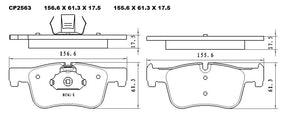 Ceramic Brake Pads CP2563 (DB2563) - Premier Performance Auto Parts | Universal Auto Spares