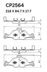 Ceramic Brake Pads CP2564 (DB2564) - Premier Performance Auto Parts | Universal Auto Spares