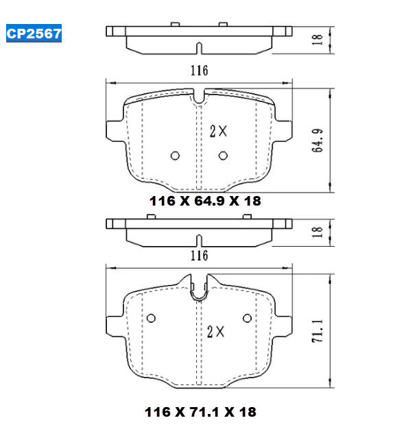 Ceramic DB2567 Brake Pads (CP5076) DB2567 CP2567 - Premier Performance Auto Parts | Universal Auto Spares