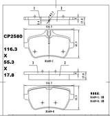 Ceramic Brake Pads CP2580 (DB2580) - Premier Performance Auto Parts | Universal Auto Spares