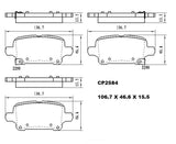 Ceramic Brake Pads CP2584 (DB2584) - Premier Performance Auto Parts | Universal Auto Spares