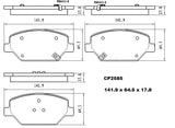 Ceramic Brake Pads CP2585 (DB2585 / CP5032) - Premier Performance Auto Parts | Universal Auto Spares
