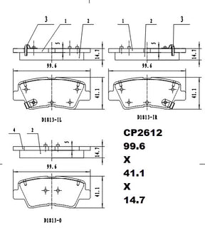 Ceramic Brake Pads CP2612 (DB2612) - Premier Performance Auto Parts | Universal Auto Spares