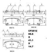 Ceramic Brake Pads CP2612 (DB2612) - Premier Performance Auto Parts