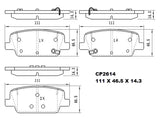 Ceramic Brake Pads CP2614 (DB2614) - Premier Performance Auto Parts