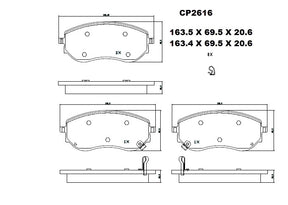 Ceramic DB2616 Brake Pads (CP5079) DB2616 CP2616 - Premier Performance Auto Parts | Universal Auto Spares