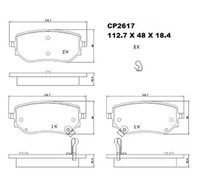Ceramic DB2617 Brake Pads (CP5080) DB2617 CP2617 - Premier Performance Auto Parts | Universal Auto Spares