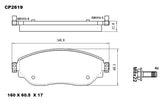 Ceramic Brake Pads CP2619 (DB2619 / CP5048) - Premier Performance Auto Parts