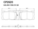 Ceramic Brake Pads CP2620 - Premier Performance Auto Parts