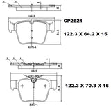 Ceramic DB2621 Brake Pads DB2621 CP2621 - Premier Performance Auto Parts | Universal Auto Spares