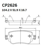 Ceramic DB2626 Brake Pads DB2626 CP2626 - Premier Performance Auto Parts | Universal Auto Spares