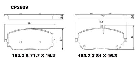 Ceramic DB2629 Brake Pads (CP5055) DB2629 CP2629 - Premier Performance Auto Parts | Universal Auto Spares