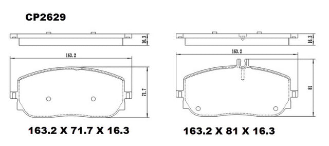 Ceramic DB2629 Brake Pads (CP5055) DB2629 CP2629 - Premier Performance Auto Parts | Universal Auto Spares