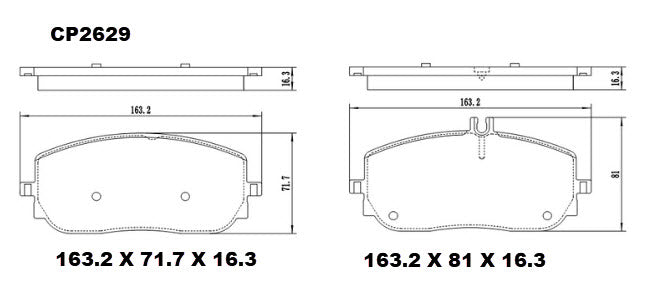 Ceramic Brake Pads CP2629 (DB2629 / CP5055) – Premier Performance Auto Parts