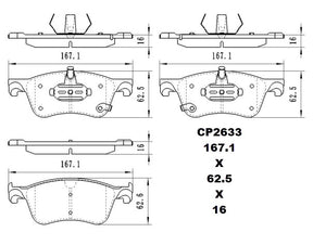 Ceramic Brake Pads CP2633 (DB2633)  - Premier Performance Auto Parts | Universal Auto Spares