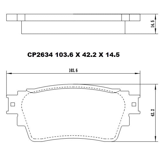 Ceramic Brake Pads CP2634 (DB2634)  - Premier Performance Auto Parts | Universal Auto Spares