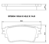 Ceramic Brake Pads CP2634 (DB2634)  - Premier Performance Auto Parts | Universal Auto Spares