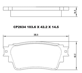 Ceramic Brake Pads CP2634 (DB2634)  - Premier Performance Auto Parts | Universal Auto Spares