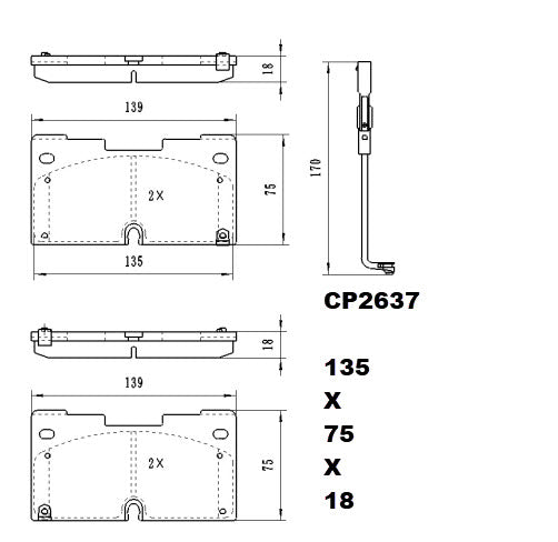 Ceramic Brake Pads CP2637 (DB2637) – Premier Performance Auto Parts