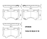 Ceramic DB2639 Brake Pads DB2639 CP2639 - Premier Performance Auto Parts | Universal Auto Spares