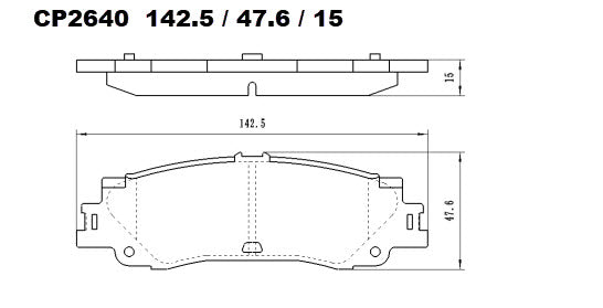 Ceramic DB2640 Brake Pads DB2640 CP2640 - Premier Performance Auto Parts | Universal Auto Spares