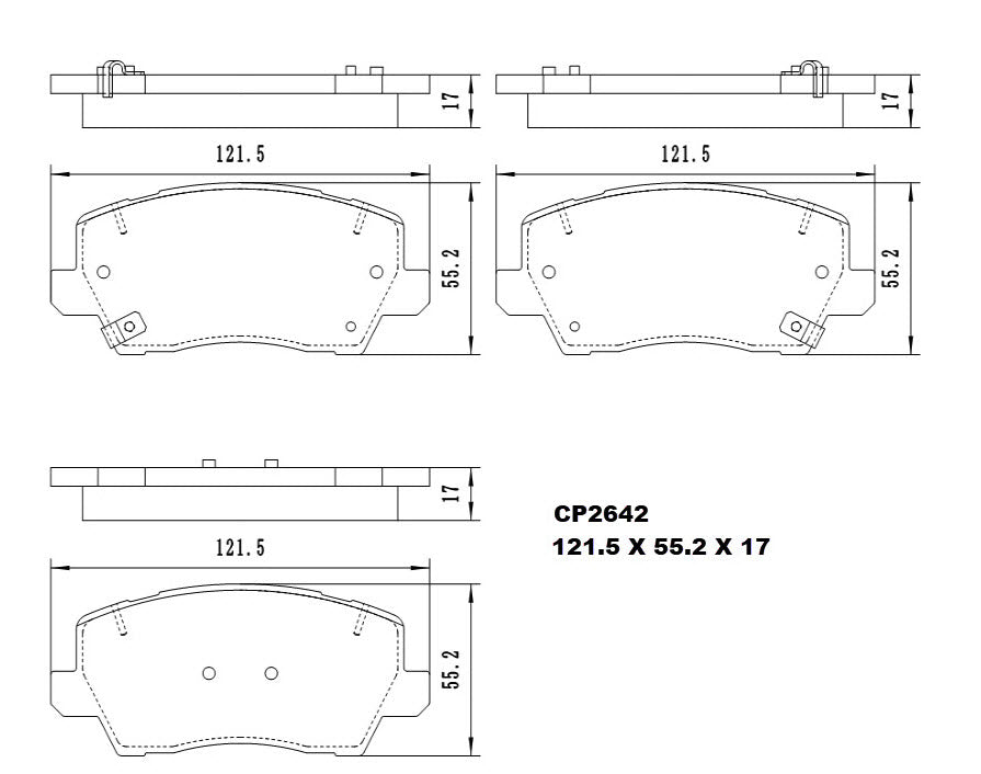 Ceramic Brake Pads CP2642 (DB2642 / CP5041) – Premier Performance Auto Parts