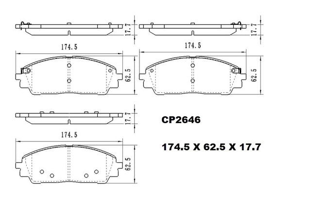 Ceramic Brake Pads CP2646 (DB2646) - Premier Performance Auto Parts