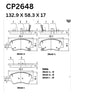 Ceramic DB2648 Brake Pads DB2648 CP2648 - Premier Performance Auto Parts | Universal Auto Spares