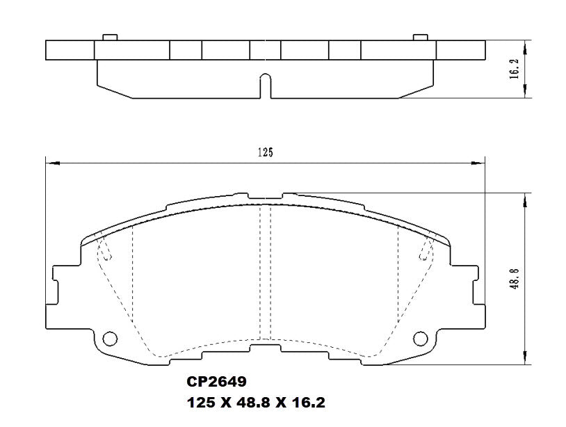 Ceramic Brake Pads CP2649 (DB2649) - Premier Performance Auto Parts
