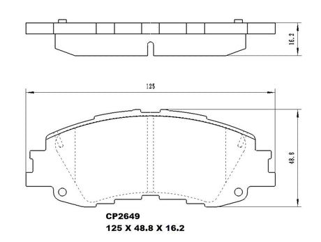 Ceramic Brake Pads CP2649 (DB2649) - Premier Performance Auto Parts
