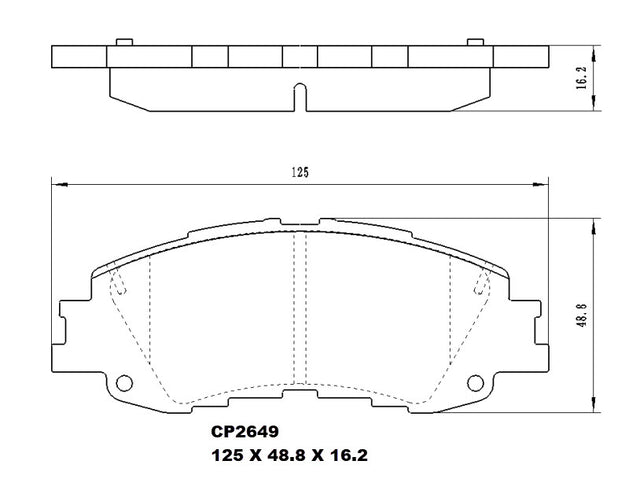 Ceramic Brake Pads CP2649 (DB2649) - Premier Performance Auto Parts