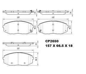 Ceramic Brake Pads CP2650 (DB2650)  - Premier Performance Auto Parts | Universal Auto Spares