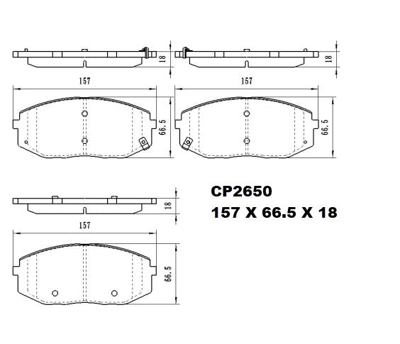 Ceramic Brake Pads CP2650 (DB2650)  - Premier Performance Auto Parts | Universal Auto Spares