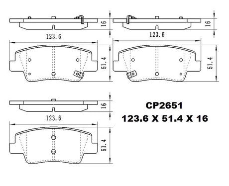 Ceramic Brake Pads CP2651 (DB2651)  - Premier Performance Auto Parts | Universal Auto Spares