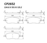 Ceramic Brake Pads CP2652 (DB2652)  - Premier Performance Auto Parts | Universal Auto Spares