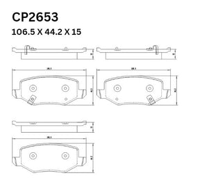 Ceramic Brake Pads CP2653 (DB2653)  - Premier Performance Auto Parts | Universal Auto Spares
